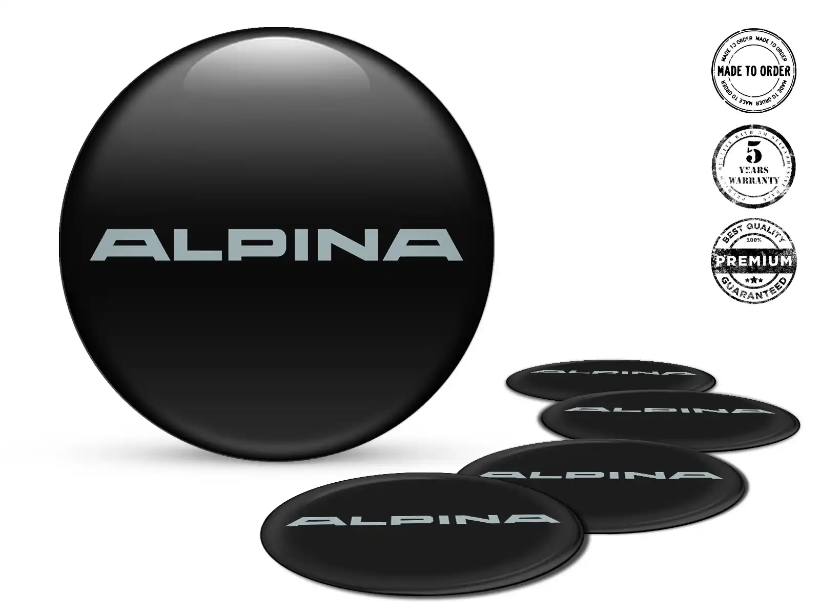 Alpina Gewölbte Aufkleber Design Hochwertige Radembleme